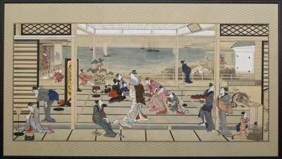 Moonlight Revelry at Dozo Sagami by Kitagawa Utamaro